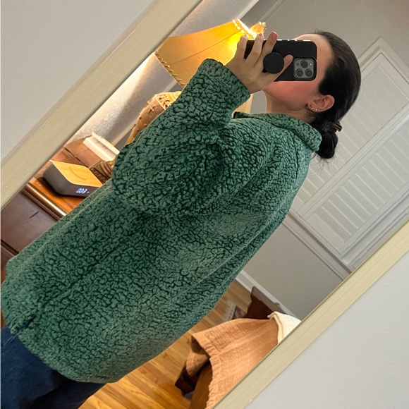 USF Bulls Boxcraft Half Zip Fleece Sherpa Pullover Jacket Green Unisex XL - Picture 2 of 7